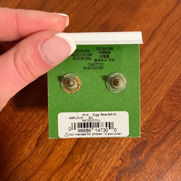 kate spade earrings 14k gold fill - Picture 3 of 3